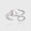 Fashionable universal small design ring from pearl, European style, wholesale