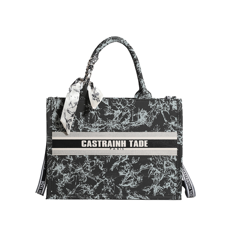 Bolsa de mano de comercio exterior transfronterizo para mujeres 2024 nueva moda simple impresión de letras mochila de hombro casual
