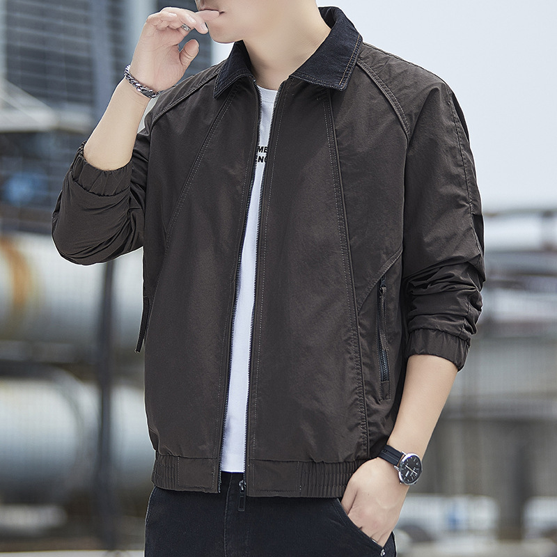Men's jacket, men's outerwear, casual loose-fitting collared top, trendy brand 2026 new spring and autumn men's clothing
