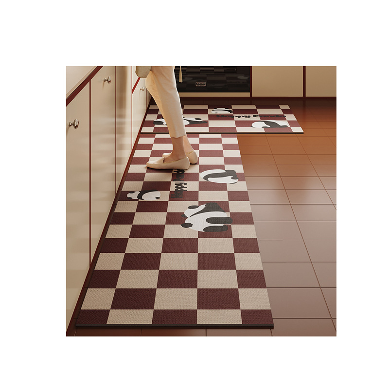 Nueva alfombra de cocina de dibujos animados de alta calidad, barro de diatomeas, tira larga, antideslizante, alfombra cuadrada simple, suministro directo de fábrica