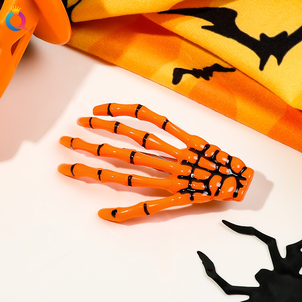 11g Weight Hair Clip Hair Accessories Type 1 Piece Quantity Daily, Festival Occasion Alloy Material Halloween Festival Ghost Hand Pattern Women's Gender Hip-Hop Style Halloween Hip-Hop Women's Ghost Hand Alloy Hair Clip 12
