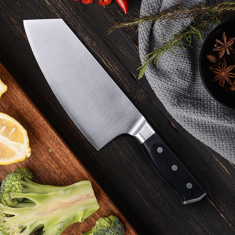 Cross-Border 10 Vg10 Three-Layer Composite Steel All-Body Steel Kitchen Knife Household Slicing Knife Chef's Special Kitchen Knife