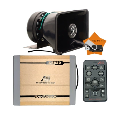 Car horn/tweeter loudspeaker set, MP3 siren