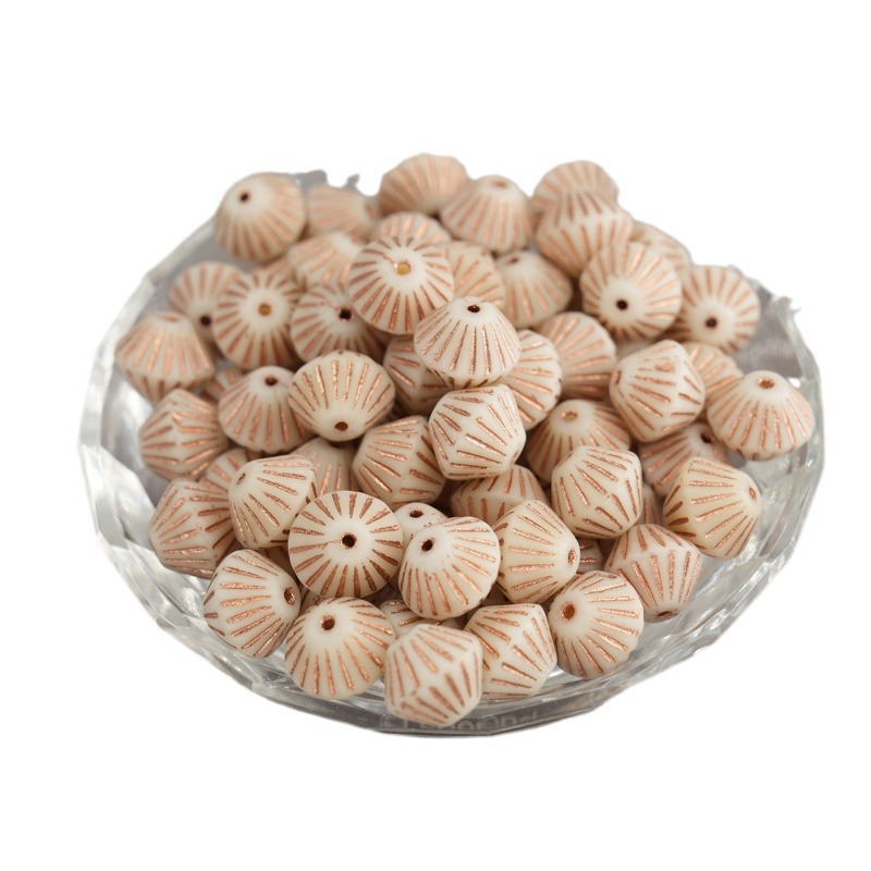 Importado checo Baosha cuentas de linterna de vidrio con cuentas hechas a mano Pulsera de 11mm accesorios de material de bricolaje alrededor de 100 piezas