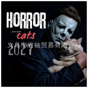 ��Ʒ2027 Halloween Horror Movie & Cats Wall Calendar�ֲ���v