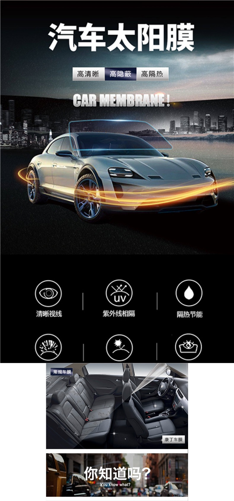 Pre-cut car film, explosion-proof film, UV sun protection film, pre-cut car window film, glass insulation film