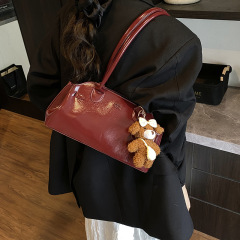 秋季简约手提通勤包包女2025新款复古高级感腋下包单肩包一件代发