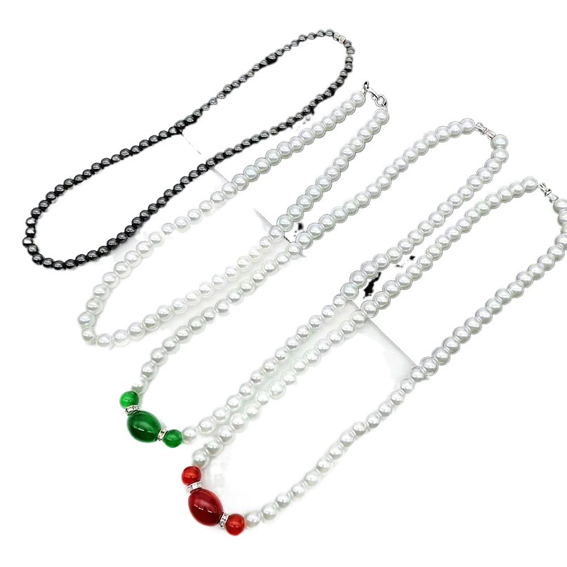 Мода Джокер Имитация Жемчужное ожерелье 8 мм фото ювелирные изделия ожерелье Белый жемчуг ювелирные изделия ожерелье оптом