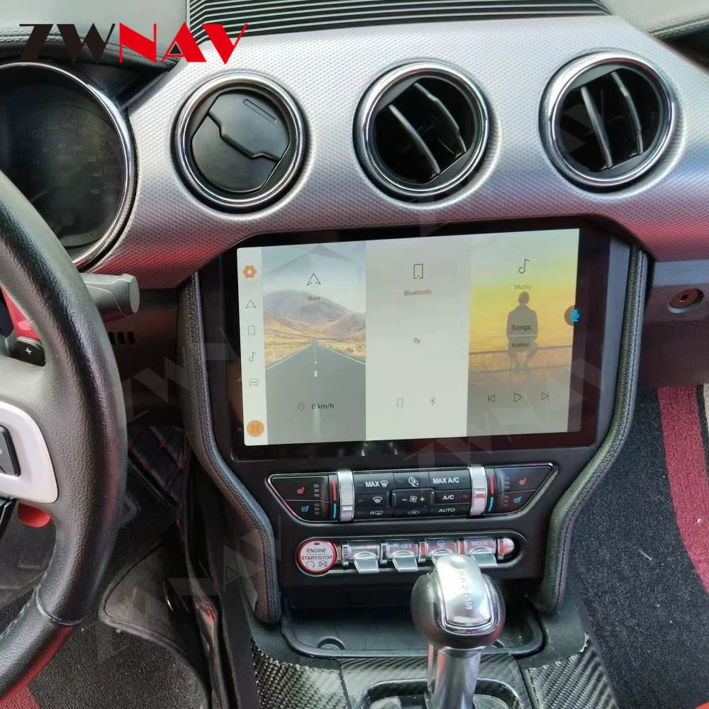 15-21 модели подходят для Ford Mustang, модифицированной новой 12-дюймовой машины с центральным управлением, навигацией, большим экраном, реверсивным изображением, все-в-одном