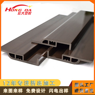 Manufacturer Customized High-Gloss Plastic Abs Cold-Top Special-Shaped Profile Brown Pvc Frame Plastic Card Strip Curtain Strip Decoration