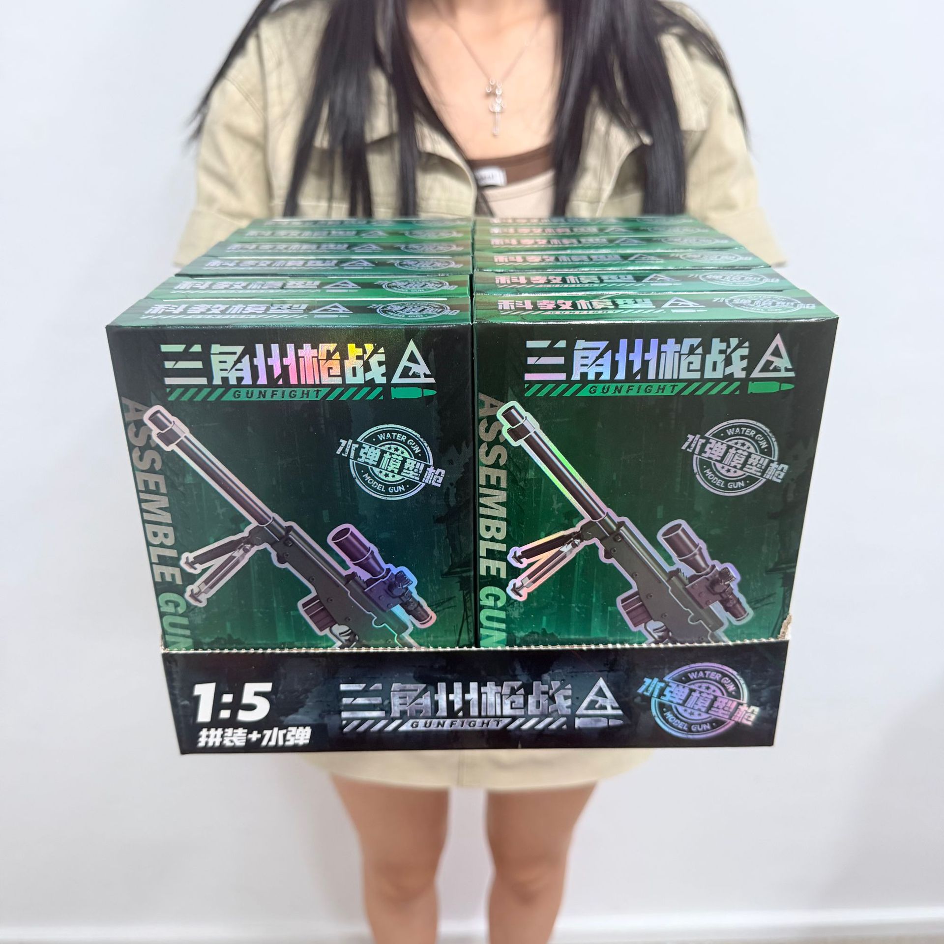 8815-Green soft bullet gun (a large box of 12 pieces/single price)