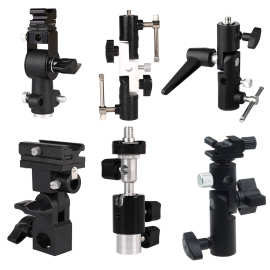 三脚架器摄引闪影伞H支架 三节式灯架B型灯座 D型灯座E型闪光灯座