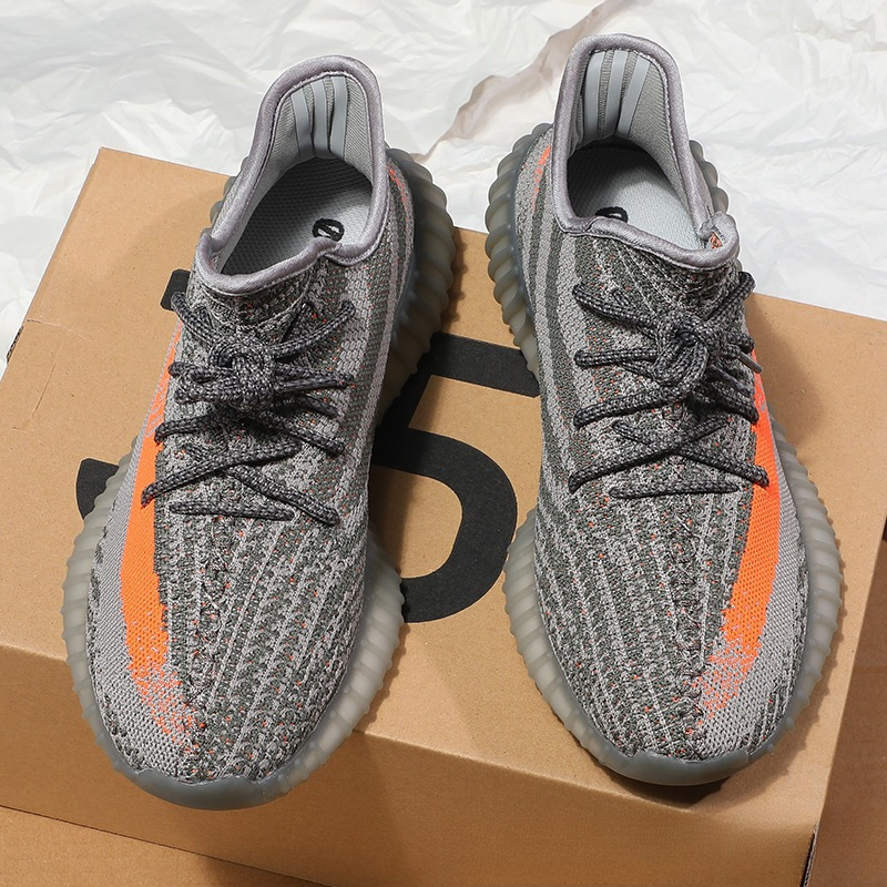 Popular Coconut Shoes for Men 350 Gray Orange Putian Trendyy Soft-Soled Shoes Sports Shoes Breathable Casual Shoes Women's Shoes Running Shoes