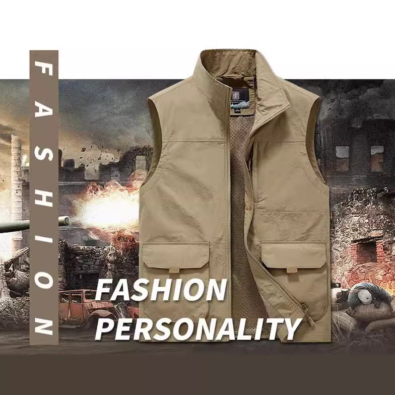 Advertising Vest Customized Logo Outdoor Spring and Summer Travel Volunteer Photographer Group Vest Jacket Overalls Advertising Vest Customized Logo Outdoor Spring and Summer Travel Volunteer Photographer Group Vest Jacket Overalls