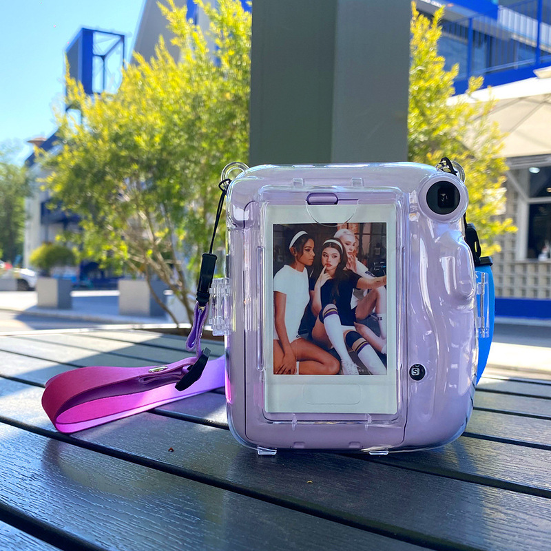 Polaroid Instax Mini 11 Transparent Photo Bag Crystal Case Durable Scratch-Resistant and Drop-Proof Pc Storage Case with Rope Polaroid Instax Mini 11 Transparent Photo Bag Crystal Case Durable Scratch-Resistant and Drop-Proof Pc Storage Case with Rope