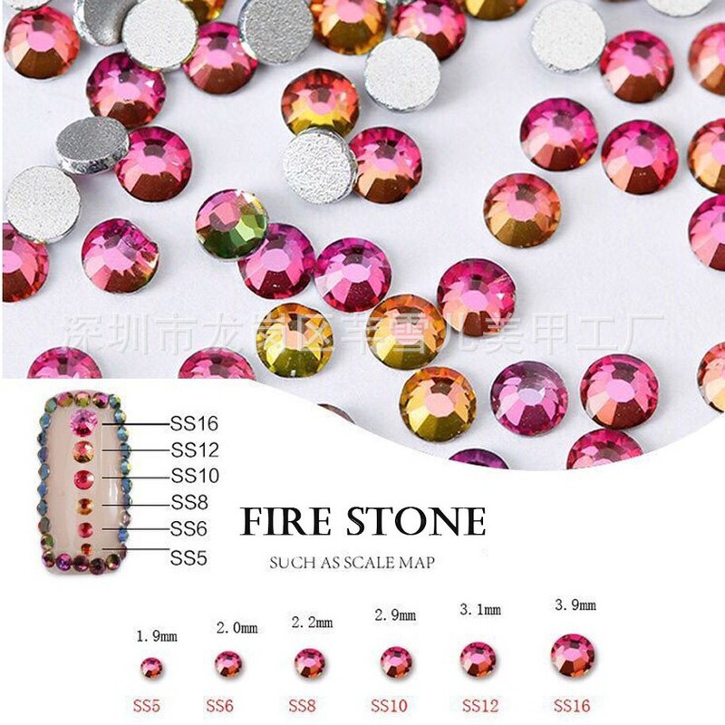 Nail drill wholesale flame Diamond paper packaging decorations Czech Diamond 1440 tablets/each pack model complete