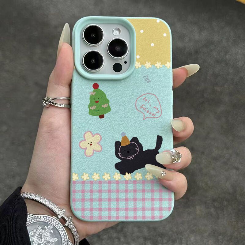 Blue Hello Kitty Suitable for Iphone15/14/13 Mobile Phone Case 12Promax Soft 78 Cartoon XS Apple 11Xr