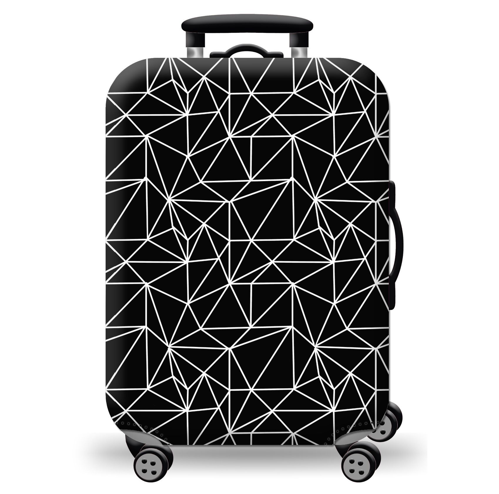 Cubierta de la caja impresa engrosada equipaje cubierta protectora equipaje caso cubierta de polvo trolley caso de cuero caso elástico