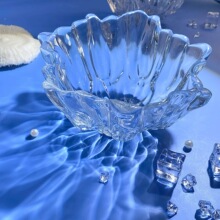 创意北欧水晶玻璃水果盘现代客厅茶几家用轻奢果篮零食糖果盘网红