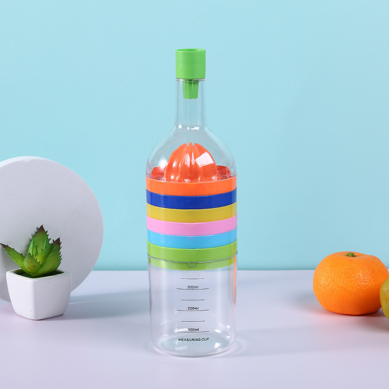 Eight-in-one wine bottle-shaped kitchen gadget suit vegetable cutter fruit and vegetable cutter egg white separator juicer planer
