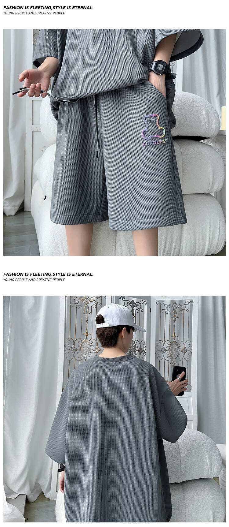 Summer Casual Short Sleeve T-shirt And Shorts Set For Men Plus Size_voghion.com