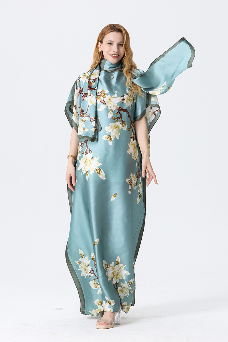 2025 primavera y verano nuevo Amazon venta rápida ropa malaya camisa de arena imitación seda brocado ropa de protección solar de vacaciones de playa