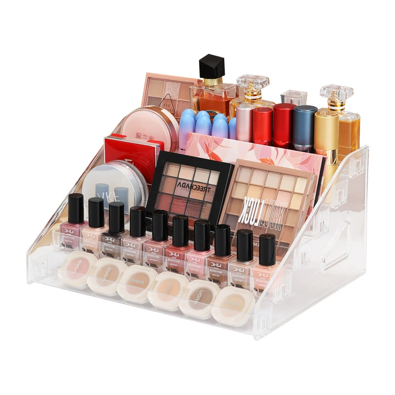 Cosmetic Table Storage Box, Acrylic Makeup Organizer, 1–7 Tier Display Stand, 32×9×7 cm