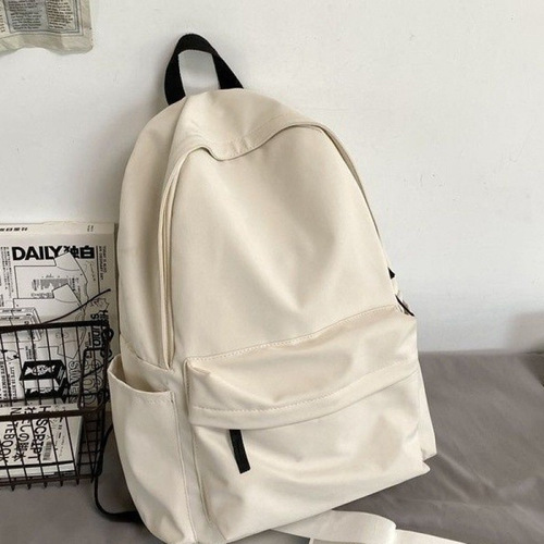 Japanese-style school bag for girls, vintage-inspired, solid color, versatile, double-shoulder bag suitable for middle school, high school, and university students, large capacity, also available for boys