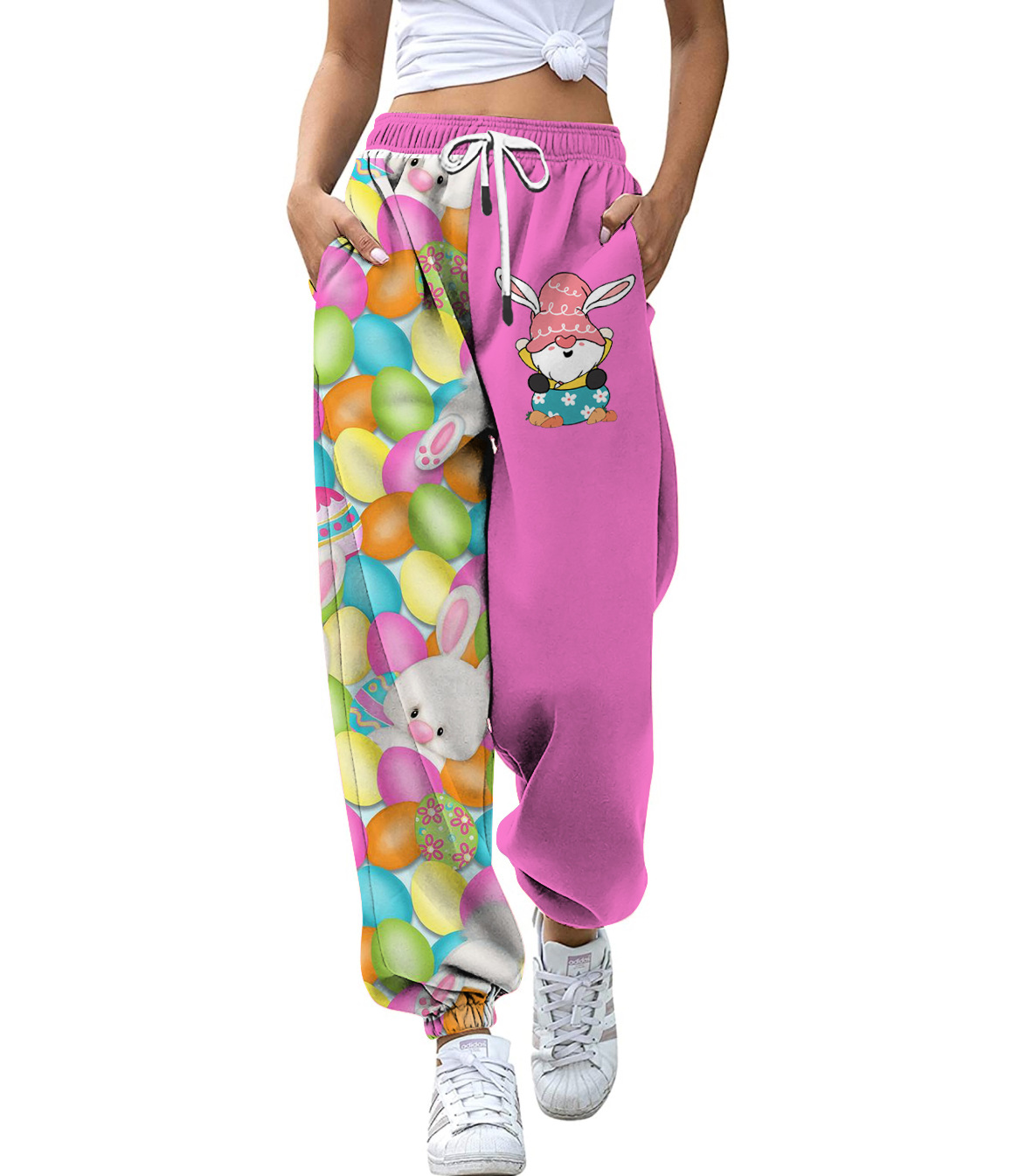 Easter Festival Rabbit Pattern Women's Fashion Rabbit Polyester Printing Active Bottoms Casual Pants