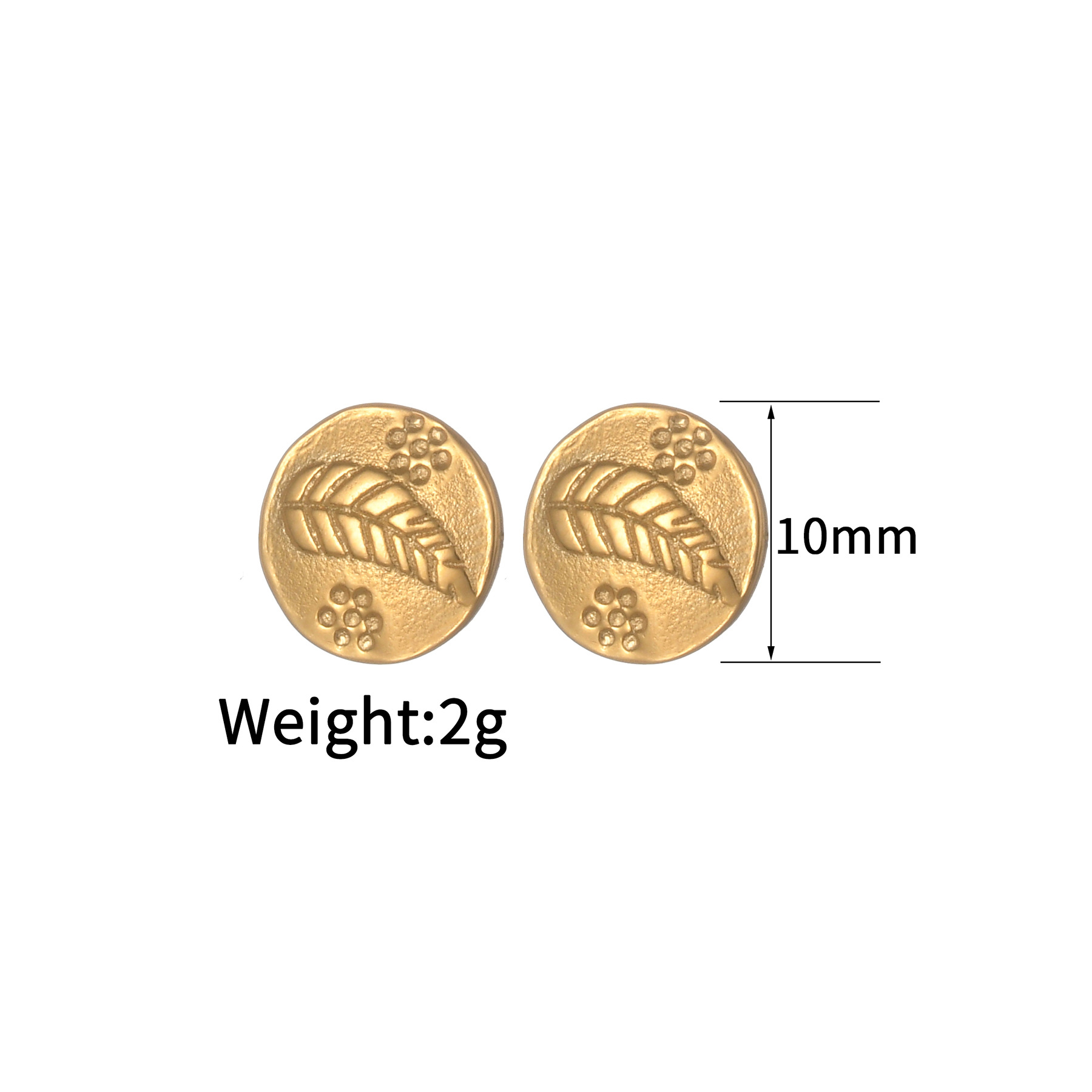 Ear Studs Classification PVD Coated Real Gold Plated Animal Moon Flower 304 Stainless Steel Simple Style Waterproof Non Tarnish Ear Studs