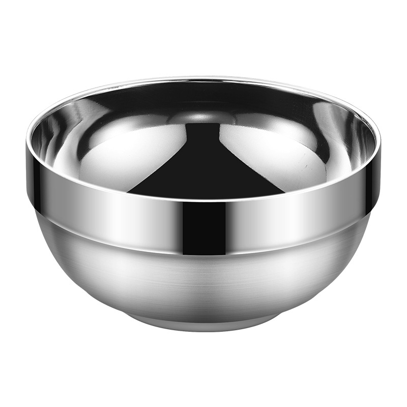 Double-layer platinum school soup bowl stainless steel for…