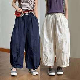 女童夏天裤子女大童夏季薄款灯笼裤儿童哈伦裤初中生防蚊裤潮