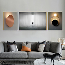 现代简约客厅沙发装饰画抽象空间艺术晶瓷挂画轻奢电视背景墙壁画