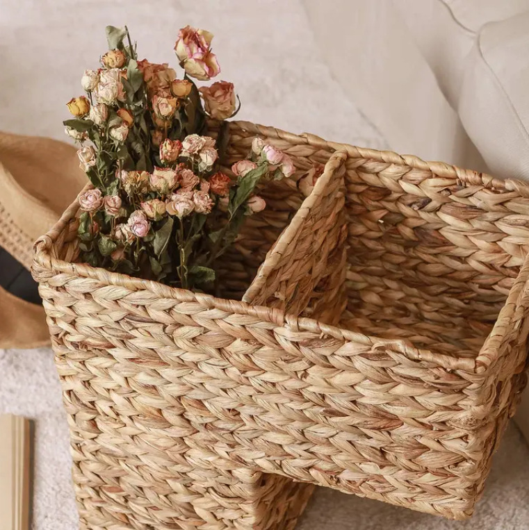 Cesta de almacenamiento de escaleras de grasa de calabaza tejida a mano cesta de almacenamiento de escaleras de hoteles caseros cesta de almacenamiento