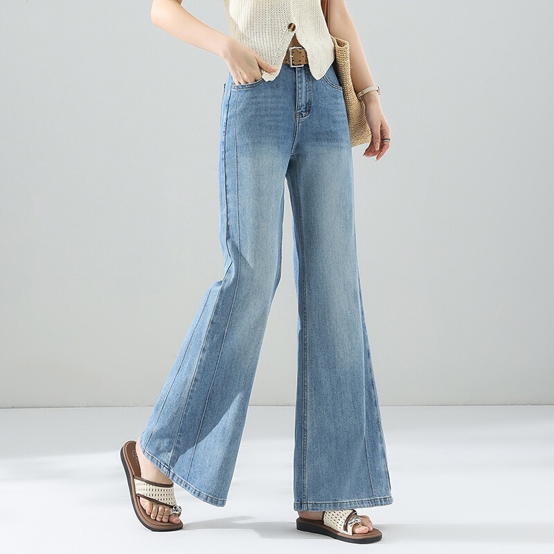 Fashionable Wide-Leg Flared Jeans for Women, 2026 Summer New Style, Stylish High-Waisted, Slimming, Petite-Friendly, Versatile Flared Pants Fashionable Wide-Leg Flared Jeans for Women, 2026 Summer New Style, Stylish High-Waisted, Slimming, Petite-Friendly, Versatile Flared Pants