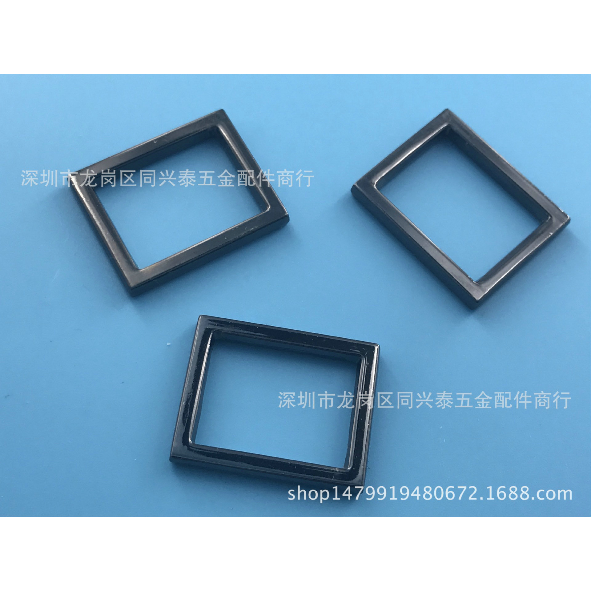 厂家 中箱包五金配件 锌合金压铸20mm方扣金属扁线口字扣