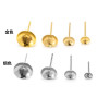 Golden earrings from pearl, accessory, wholesale, 3-10mm