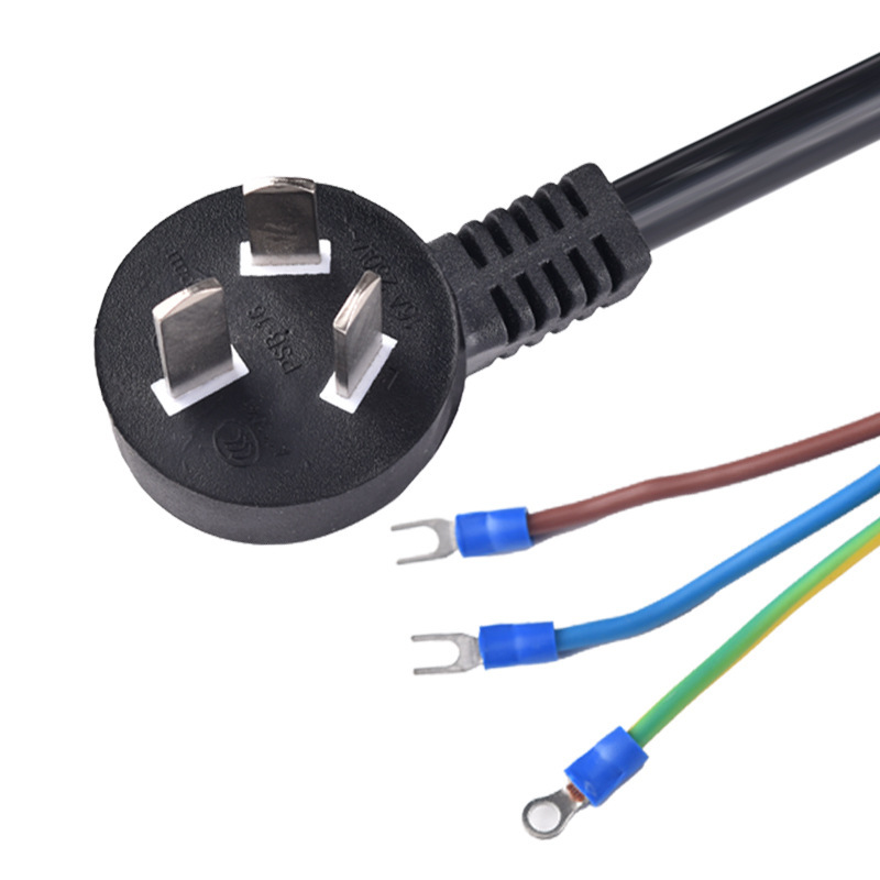厂家供应国标三芯16A插头电源线 空调专用插头电源线