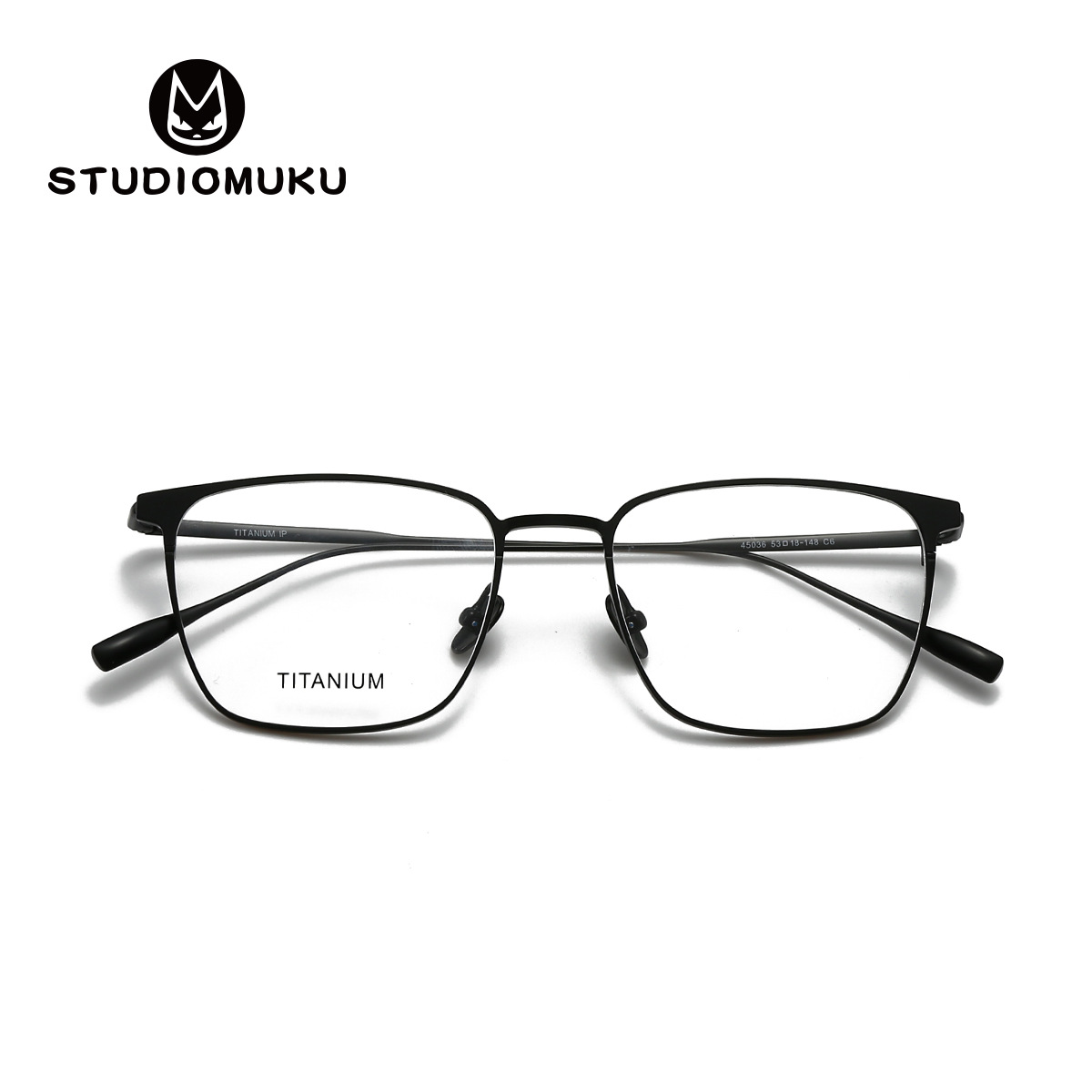 STUDIOMUKU gafas de madera cool trajes de temperamento elegante marcos de gafas de titanio clásico puro marcos de gafas cuadrados