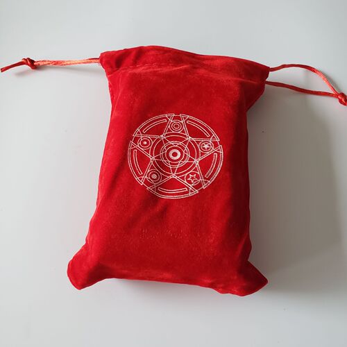 Six-pointed star tarot bag, tarot card bag, velvet drawstring bag, 19X10 cm, popular cross-border tarot accessories