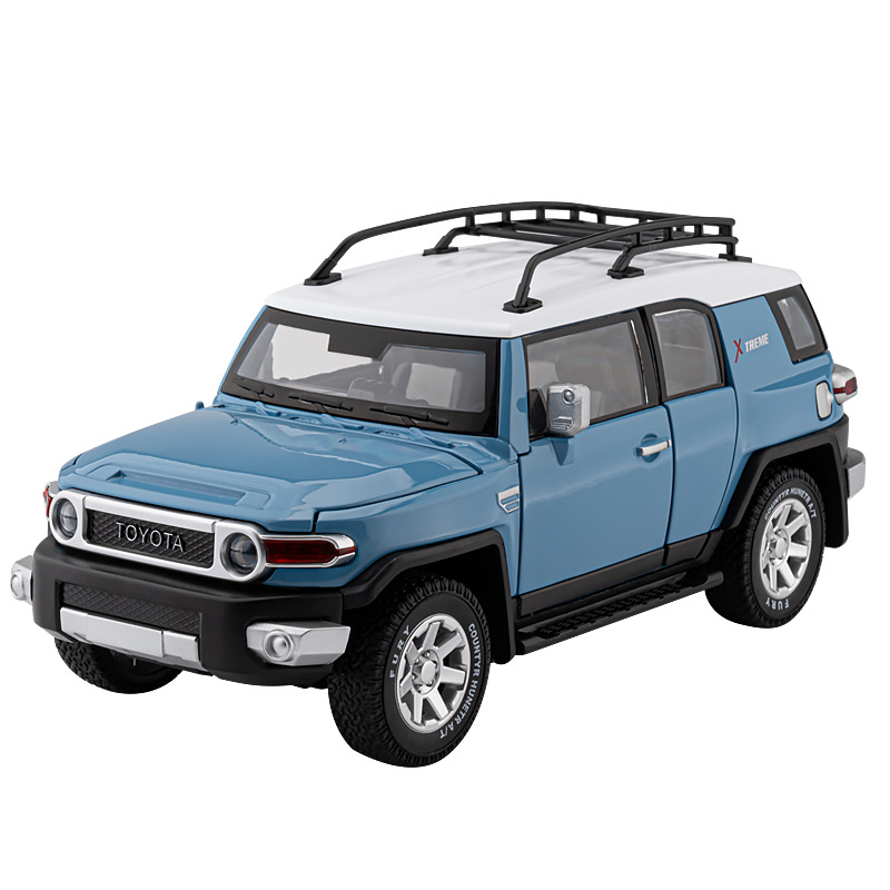 Original 1: 24 Toyota FJ Cool Ze modelo de aleación de retroalimentación simulación acústica y óptica off-road decoración de escritorio nuevo producto transfronterizo