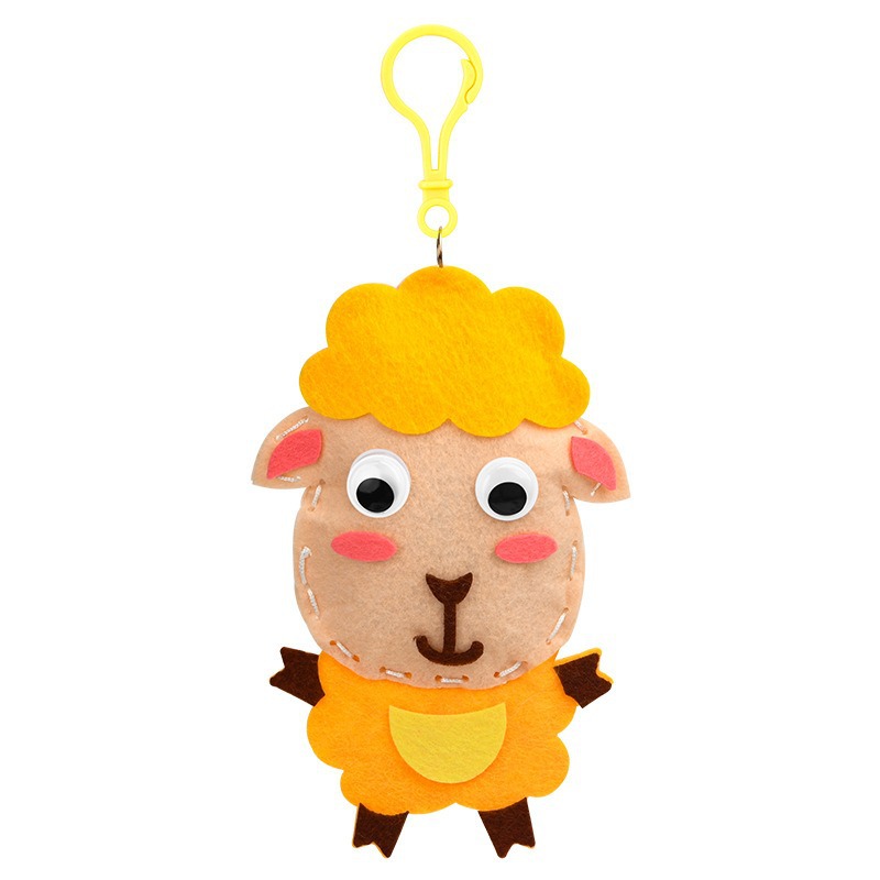 Creativo hecho a mano de dibujos animados animal colgante material de fabricación de bricolaje regalo de jardín de infantes juguetes no tejidos para niños al por mayor