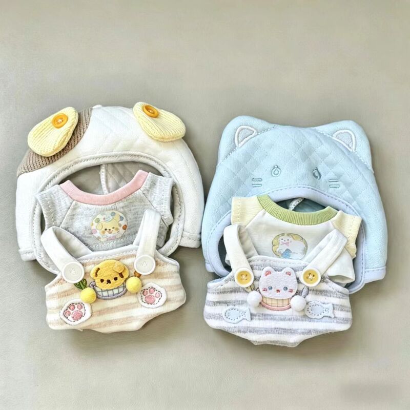 10cm Small Animal Set "Sea Salt Cat" and "Woof Woof Puppy" 10cm Cotton Doll Dress-Up Accessories 10cm Small Animal Set "Sea Salt Cat" and "Woof Woof Puppy" 10cm Cotton Doll Dress-Up Accessories