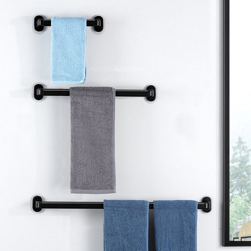 【Dropshipping】No-drilling Towel Rack Bathroom Aluminum Wall Mount Rack Bathroom Towel Drying Rack