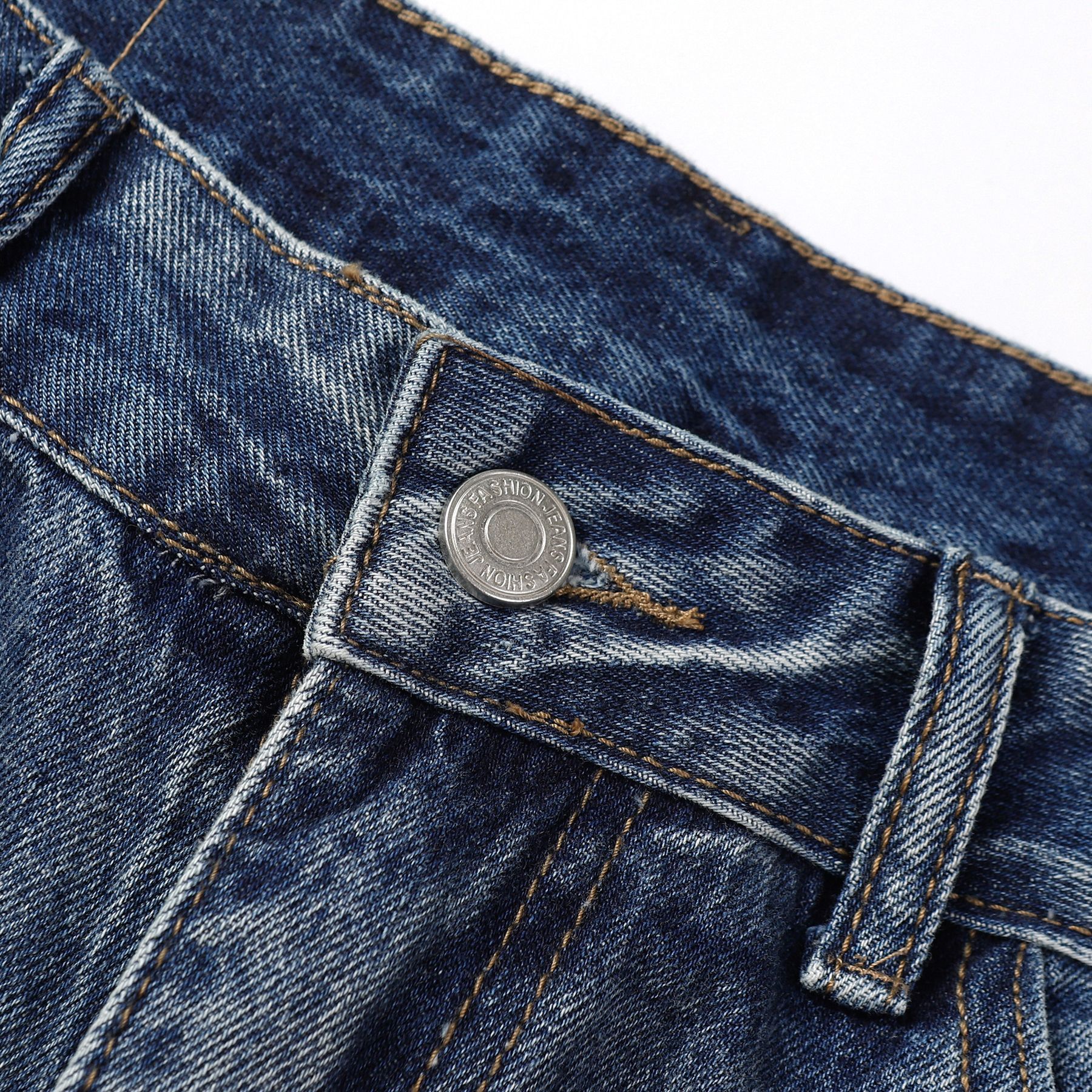 YON MODISH Vêtements pour hommes 2024 Automne Nouveau produit Meichao High Street Lavable Polyvalent Jeans à jambe droite_voghion.com