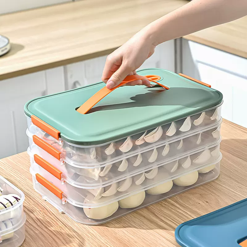 饺子盒家用食品级厨房冰箱整理神器馄饨盒保鲜速冻专用收纳盒多层