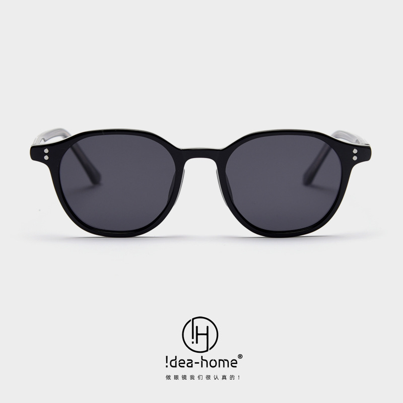 TR1952 韩范小圆框柳丁TR90偏光墨镜女ins网红街拍个性舒适太阳镜