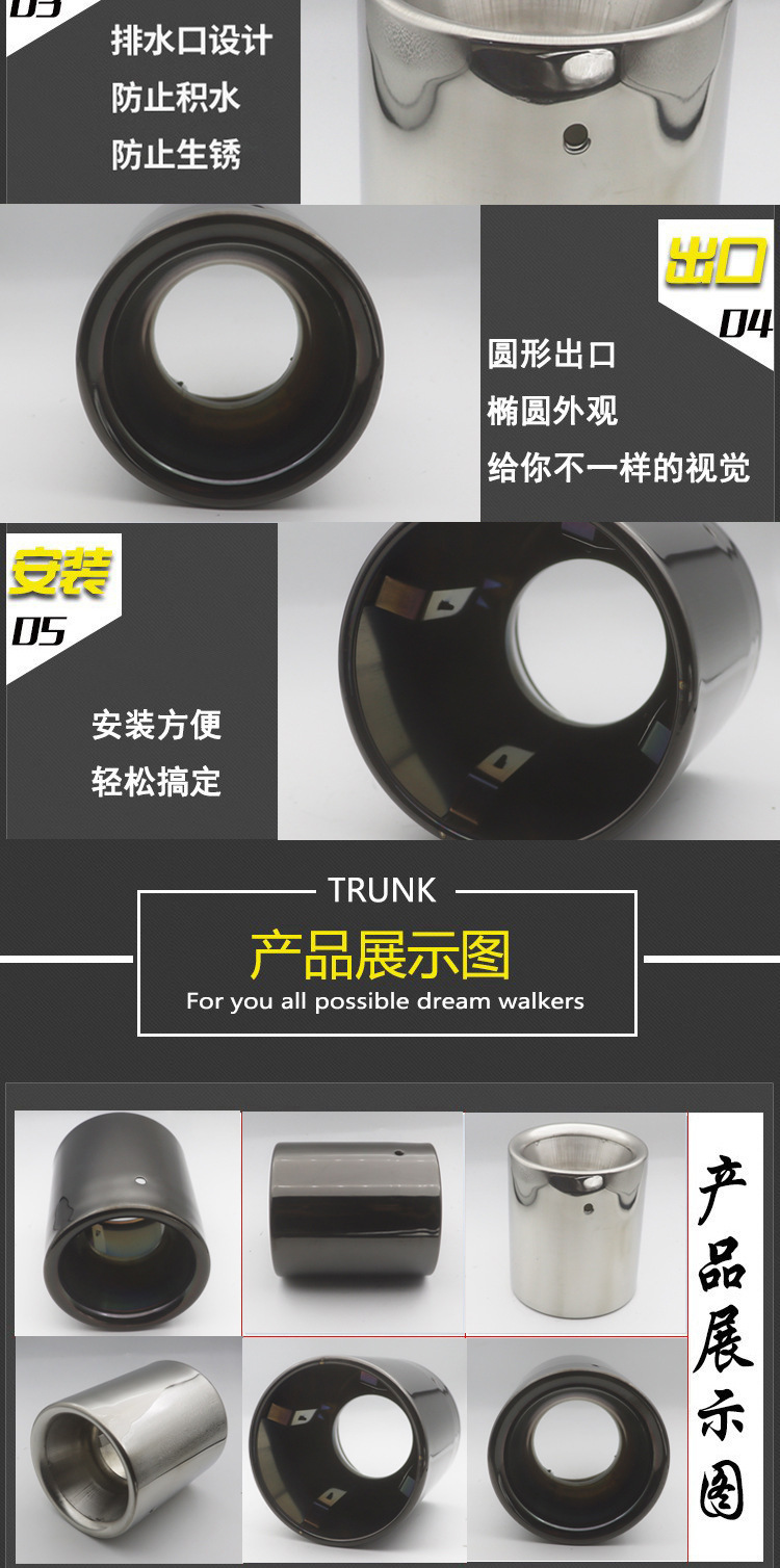 Suitable for 15-19 Models of Land Rover Discovery Sport, Special Exhaust Pipe Cover and Tail Throat, Car-Specific Decorative Accessories