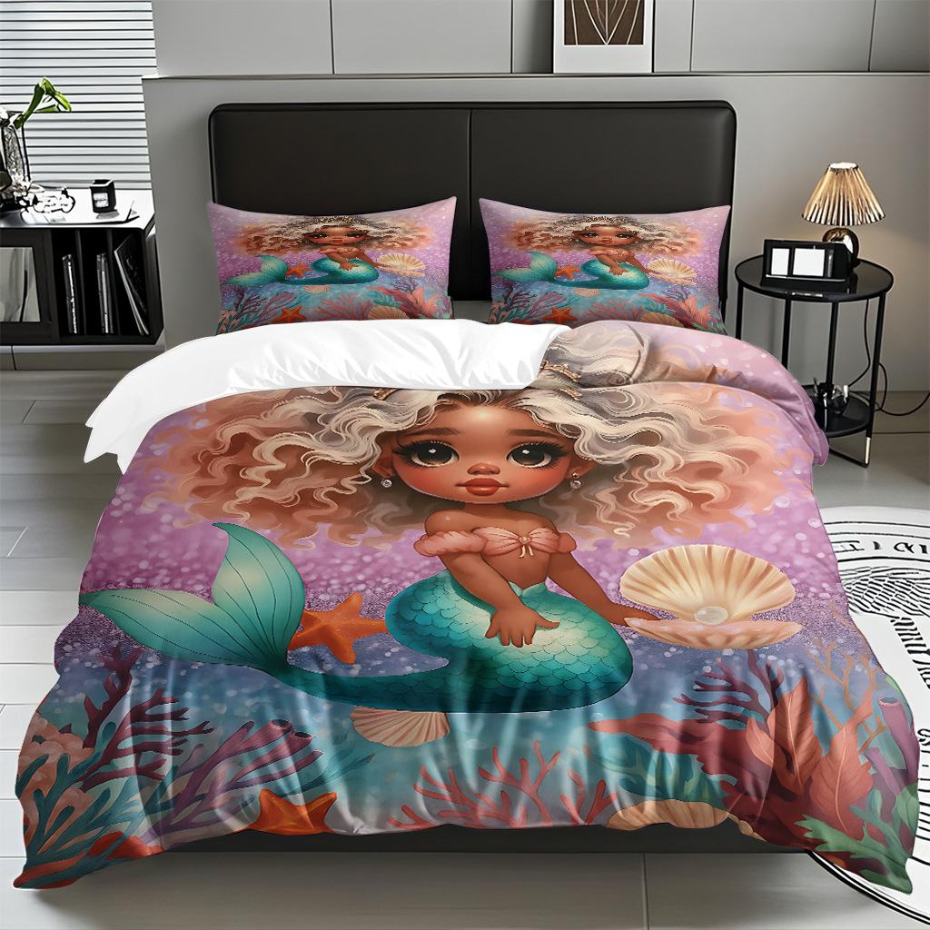 Textil doméstico transfronterizo para hacer sirena pequeña impresión digital kit fuente fábrica TEMU / JIT