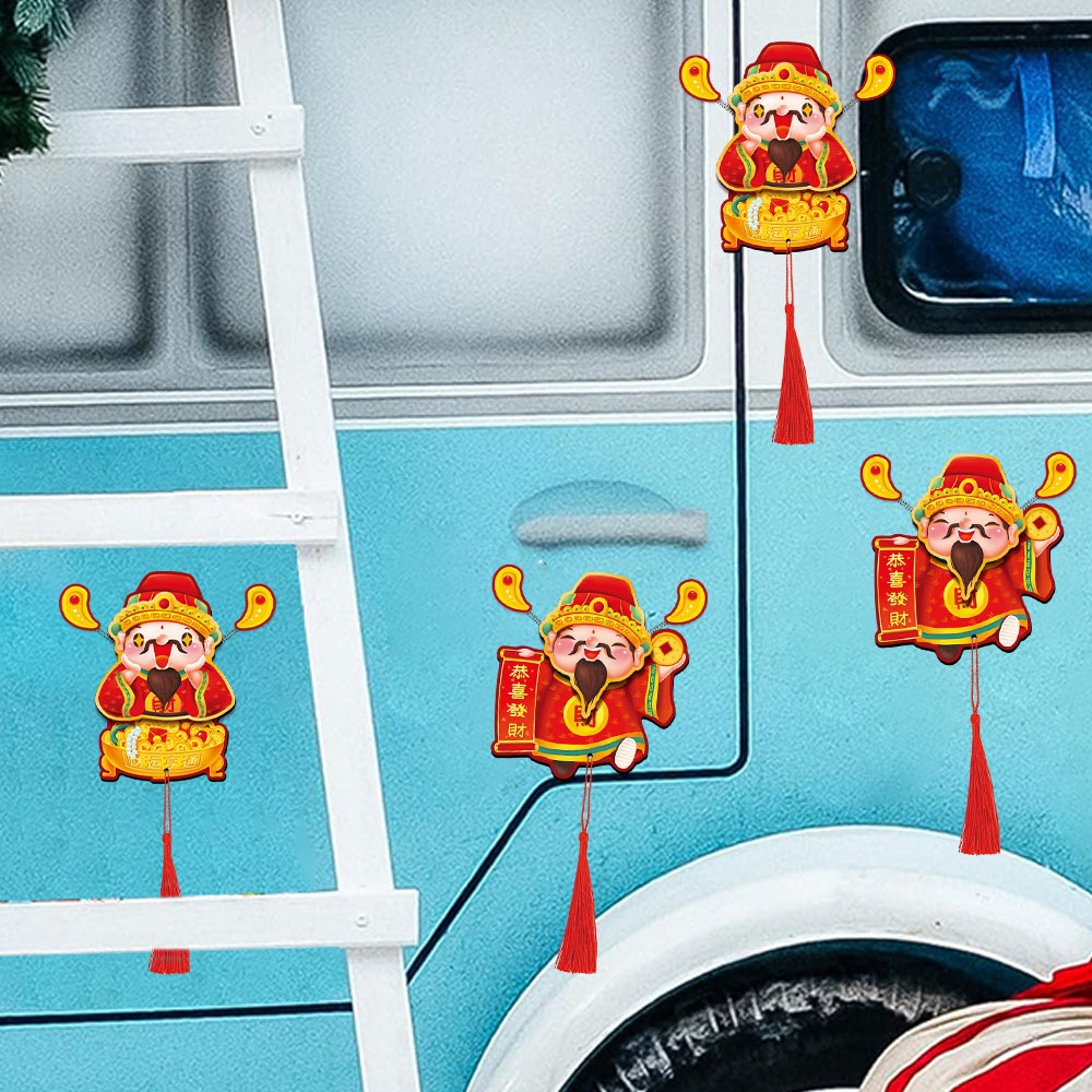 El dios de la fortuna 2026 nuevo festival de primavera agitar orejas colgantes de Año Nuevo creativo adorable pegatinas de refrigerador